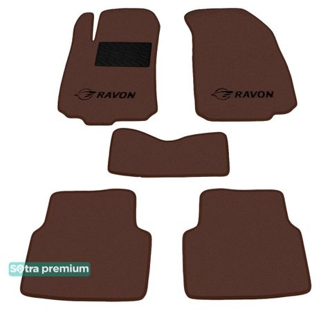 Двошарові килимки Sotra Premium Chocolate для Daewoo Ravon R4 (mkI) 2015→ - Фото 1