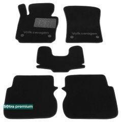 Двухслойные коврики Sotra Premium Black для Volkswagen Caddy (mkIII)(Life/Maxi Life)(две сдвижных двери)(1-2 ряд) 2003-2020