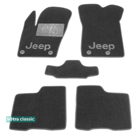 Двухслойные коврики Sotra Classic Grey для Jeep Renegade (mkI) 2015→ - Фото 1