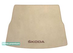 Двухслойные коврики Sotra Premium Beige для Skoda Superb (mkII)(универсал)(багажник) 2008-2015