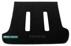 Двухслойные коврики Sotra Classic Black для Toyota Land Cruiser Prado (J120)(с вырезами под 3 ряд)(багажник) 2002-2009 - Фото 1