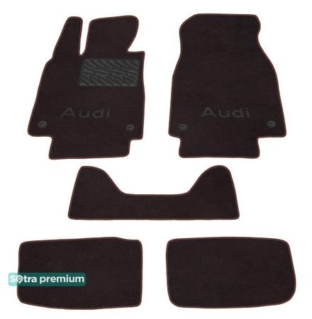 Двошарові килимки Sotra Premium Chocolate для Audi e-tron GT (mkI) 2020→ - Фото 1
