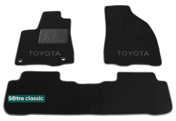 Двошарові килимки Sotra Classic Grey для Toyota Highlander (mkIII) 2013-2019 - Фото 1