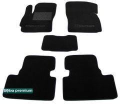 Двухслойные коврики Sotra Premium Black для Mazda 5 / Premacy (mkII)(1-2 ряд) 2004-2010
