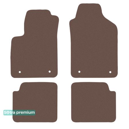 Двошарові килимки Sotra Premium Chocolate для Fiat 500 (mkI)(4 кліпси) 2013→ - Фото 1