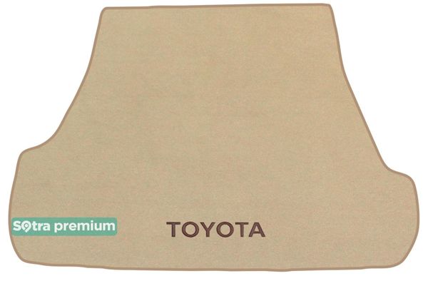 Двошарові килимки Sotra Premium Beige для Toyota Land Cruiser (J200)(без вирізів під 3 ряд)(багажник) 2007-2015 - Фото 1