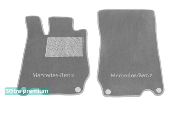 Двошарові килимки Sotra Premium Grey для Mercedes-Benz SL-Class (R230) 2006-2011 - Фото 1