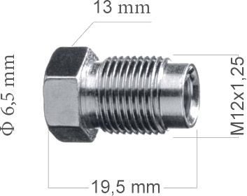Наконечник WP 5-100-103X (M12х1) під трубку 6.35мм - Фото 1