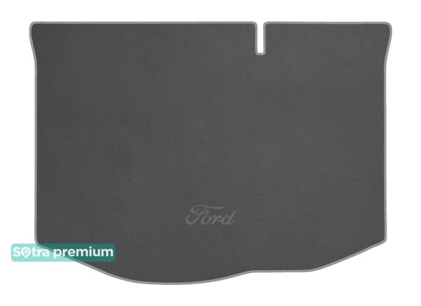 Двошарові килимки Sotra Premium Grey для Ford Fiesta (mkVII)(5-дв. хетчбек)(нижній)(багажник) 2008-2017 - Фото 1