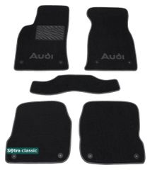 Двухслойные коврики Sotra Classic Black для Audi A6/S6/RS6 (mkII)(C5) 1998-2004