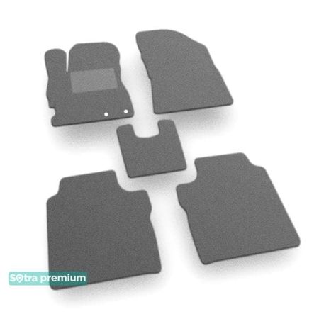 Двухслойные коврики Sotra Premium Grey для Nissan Almera (N17) / Versa (N17) 2011-2021 - Фото 1