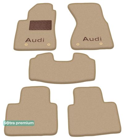 Двошарові килимки Sotra Premium Beige для Audi A8/S8 (mkI)(D2) 1994-2002 - Фото 1