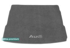 Двошарові килимки Sotra Premium Grey для Audi Q5/SQ5 (mkII)(з сіткою в лівій ніші)(верхній)(багажник) 2017→