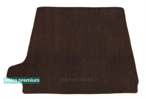 Двухслойные коврики Sotra Premium Chocolate для Nissan Pathfinder (mkIII)(R51)(сложенный 3 ряд)(багажник) 2011-2014 - Фото 1