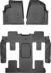 Коврики Weathertech Black для GMC Acadia; Buick Enclave (mkI)(1 fixing post)(1-2-3 row)(2 row bucket seats) 2007-2008