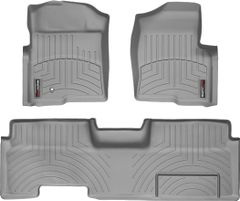 Коврики Weathertech Grey для Ford F-150 (extended cab)(mkXII)(no 4x4 shifter)(with full console on 1 row)(1 fixing hook) 2009-2010