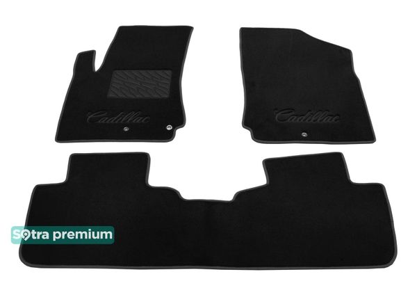 Двухслойные коврики Sotra Premium Black для Cadillac SRX (mkII) 2010-2016 - Фото 1