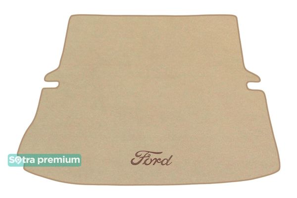 Двошарові килимки Sotra Premium Beige для Ford Explorer (mkV)(складений 3 ряд)(багажник) 2010-2019 - Фото 1