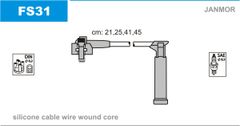 Дроти запалювання Janmor FS31 для Ford Fiesta 1.25 16V (DHA / DHB / DHC / DHD / DHE / DHF / DHG) / Puma 1.4