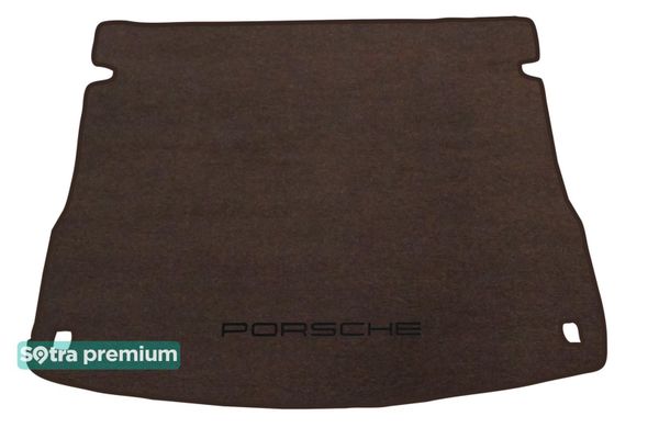 Двухслойные коврики Sotra Premium Chocolate для Porsche Macan (mkI)(с вырезами под крепления)(багажник) 2014→ - Фото 1