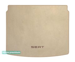 Двошарові килимки Sotra Premium Beige для Seat Ateca (mkI)(з дворівневою підлогою)(верхнє положення)(багажник) 2016→