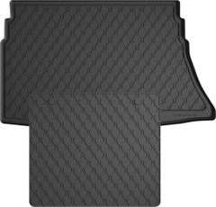 Резиновые коврики в багажник Gledring для Kia Ceed (mkIII)(5-дв. хетчбэк) 2012-2015 (багажник с защитой)