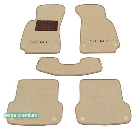 Двошарові килимки Sotra Premium Beige для Seat Exeo (mkI) 2008-2013 - Фото 1