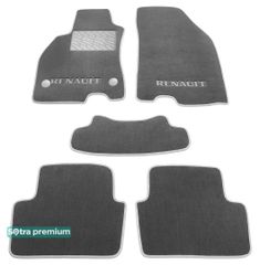 Двошарові килимки Sotra Premium Grey для Renault Megane (mkIII)(хетчбек) 2008-2016