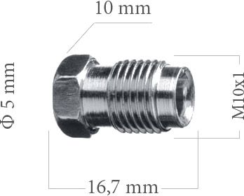 Наконечник WP 5-100-105D (M10х1) під трубку 4.75мм - Фото 1