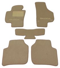 Двухслойные коврики Sotra Custom Premium Beige для Skoda Superb (mkII)(B6)(без электро регулировок сидений) 2008-2015