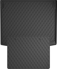 Гумовий килимок у багажник Gledring для Volkswagen Caddy (mkIII)(Life) 2010-2020 (багажник із захистом)