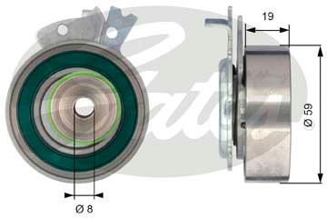 Ролик натяжной Gates T43038 (7784-21031) для Chevrolet Aveo, Corsa, Ka; Daewoo Cielo, Espero, Kalos, Lanos, Nexia, Lanos; Opel Astra, Combo, Corsa, Kadett, Meriva, Vectra; ZAZ - Фото 4