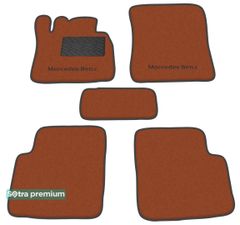 Двухслойные коврики Sotra Premium Terracotta для Mercedes-Benz G-Class (W463)(с подстаканниками на полу) 2010-2018