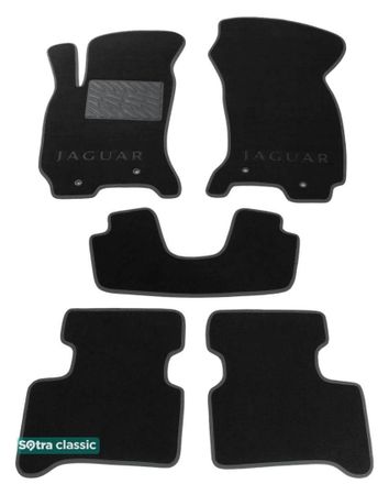 Двухслойные коврики Sotra Classic Black для Jaguar X-Type (mkI)(подвесная педаль газа) 2001-2009 - Фото 1