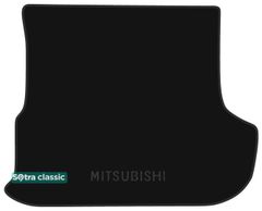Двухслойные коврики Sotra Classic Black для Mitsubishi Outlander (mkII)(с сабвуфером)(багажник) 2007-2012