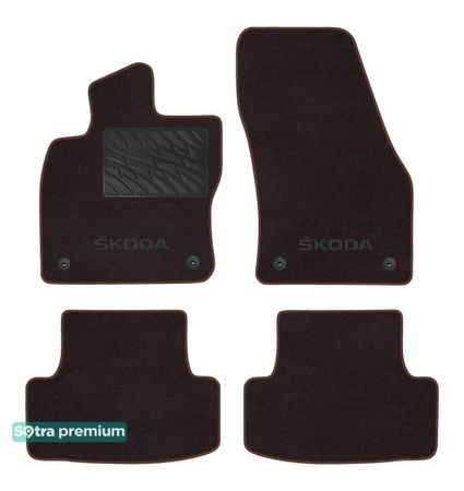 Двошарові килимки Sotra Premium Chocolate для Skoda Karoq (mkI) 2017→ - Фото 1