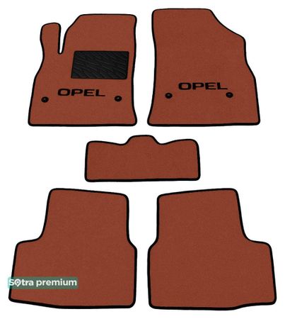 Двухслойные коврики Sotra Premium Terracotta для Opel Astra (mkV)(K) 2015-2021 - Фото 1