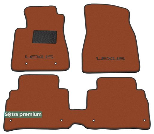 Двухслойные коврики Sotra Premium Terracotta для Lexus RX (mkII)(подлокотник сдвинут назад) 2003-2008 - Фото 1