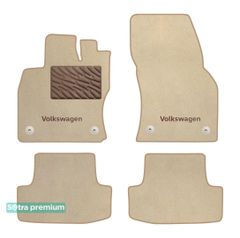 Двошарові килимки Sotra Premium Beige для Volkswagen T-Roc (mkI) 2017→