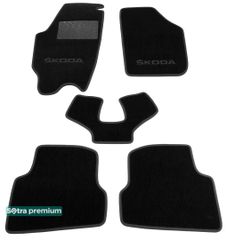 Двошарові килимки Sotra Premium Black для Skoda Fabia (mkII) 2007-2014