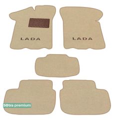 Двухслойные коврики Sotra Premium Beige для Лада Самара (2108 / 2109 / 21099) 1990-2012