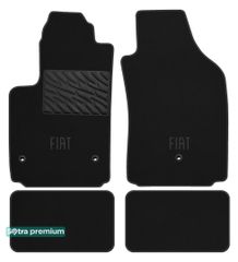 Двошарові килимки Sotra Premium Graphite для Fiat 500 (mkI)(електро) 2013-2019