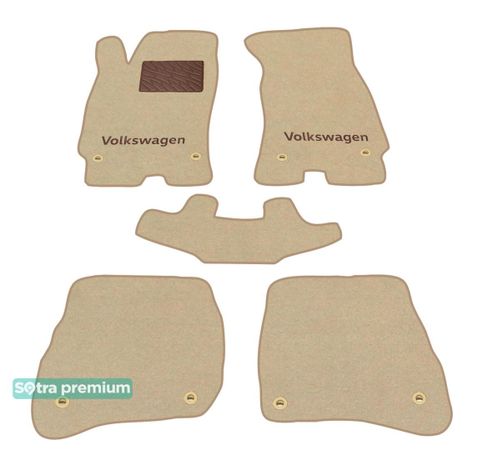 Двошарові килимки Sotra Premium Beige для Volkswagen Passat (B5) 2001-2004 - Фото 1