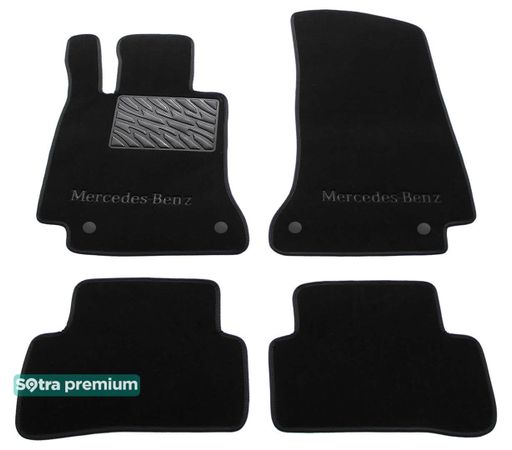 Двошарові килимки Sotra Premium Black для Mercedes-Benz C-Class (W205; S205) 2014-2021  - Фото 1