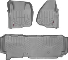 Коврики Weathertech Grey для Ford Super Duty (extended cab)(mkIII)(no 4x4 shifter)(1 row - 2pcs.)(no dead pedal) 2011-2012 automatic