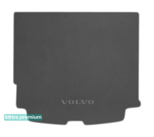 Двошарові килимки Sotra Premium Grey для Volvo XC60 (mkII)(з вирізами під кріплення)(багажник) 2017→ - Фото 1
