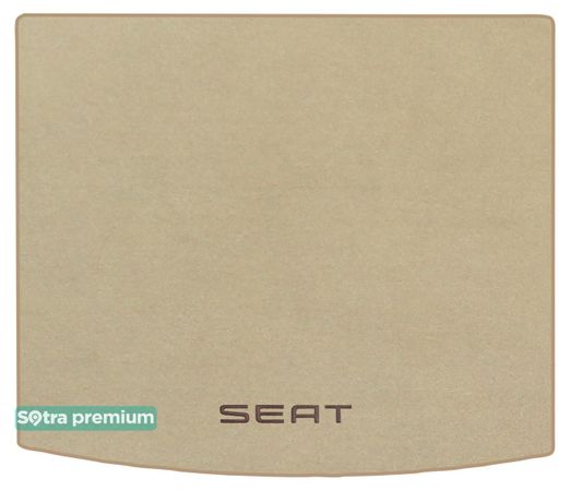 Двошарові килимки Sotra Premium Beige для Seat Ateca (mkI)(без дворівневої підлоги)(верхній)(багажник) 2016→ - Фото 1