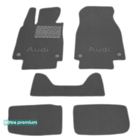 Двошарові килимки Sotra Premium Grey для Audi e-tron GT (mkI) 2020→ - Фото 1