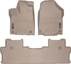 Коврики WeatherTech Beige для Honda Ridgeline (mkII)(1-2 row) 2017→