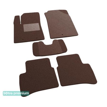 Двошарові килимки Sotra Premium Chocolate для Hyundai i10 (mkII) 2013-2019 - Фото 1